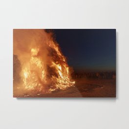 Easter fire - the winter is over (2) Metal Print | Photo, Fire, Easter, Pyre, Orange, Heat, Osterfeuer, Harz, Color, Digital 