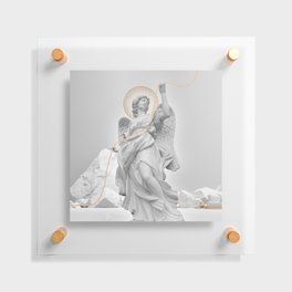 No1 in White Antique Statues Trio Floating Acrylic Print