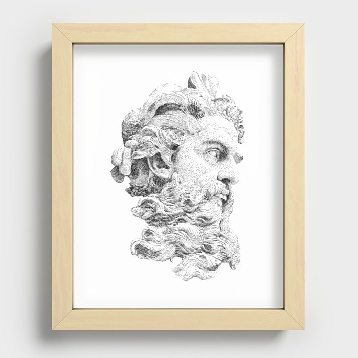 Neptune God of the Sea Recessed Framed Print