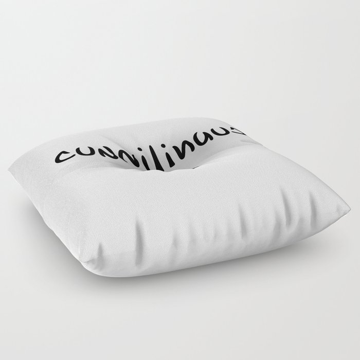 Ambigram Cunnilingus Floor Pillow