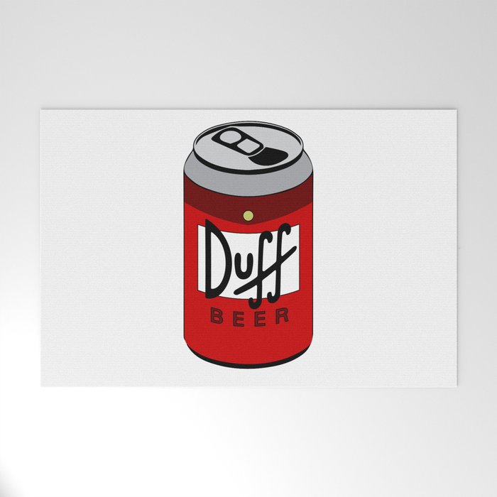 Duff Beer Can Welcome Mat By Fanatoonic Society6