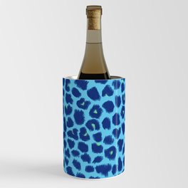 Leopard Print Blue Wine Chiller