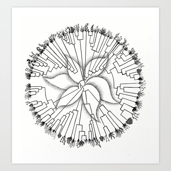 Cladogram 2 Art Print