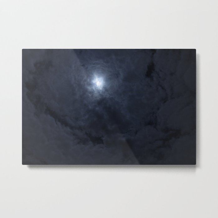 dark night sky, full moon Metal Print