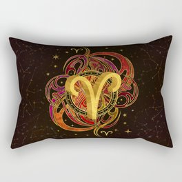 Aries Zodiac Sign Fire element Rectangular Pillow