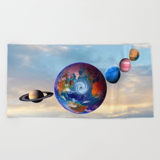 Gaia's friends #society6 Beach Towel