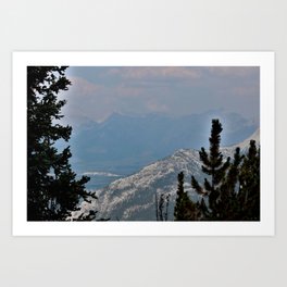 Sulphur Mountain, Canada Art Print | Color, Mountains, Landscape, Photo, Digital 