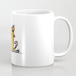 Funny Yoga Cat Illustration Yoga Asana Fun Coffee Mug