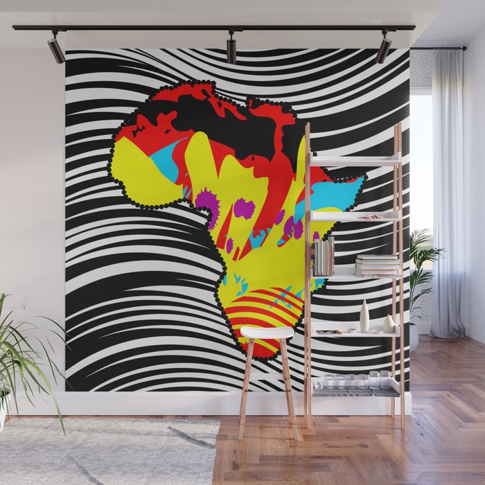 African Abstract Painting Interpretation With A Zebra Print