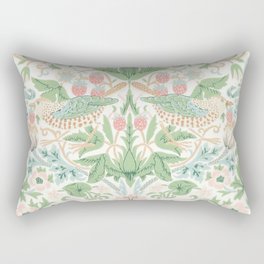 William Morris Strawberry Thief Cochineal Willow Rectangular Pillow