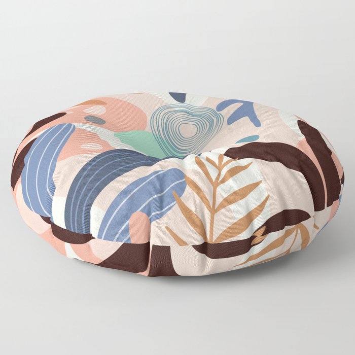 Coral Reef Abstract Floor Pillow