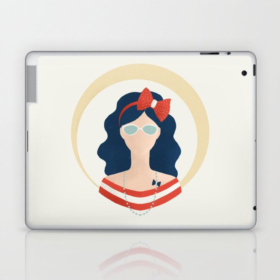 Coastal vibe lady Laptop & iPad Skin