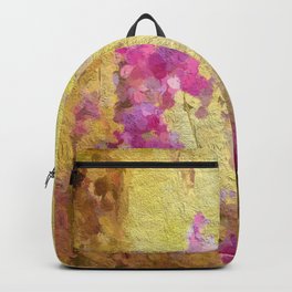 Pink Wildflowers Painted Photo Backpack | Wildflowers, Digital, Pink, Painting, Ochre, Fleurs, Blumen, Paintedphoto, Acrylic, Digitalart 