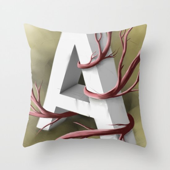 "A" Throw Pillow