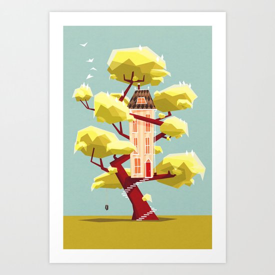 The treehouse in my dream Art Print