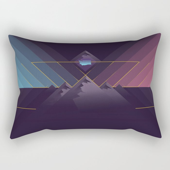 Pixelcraft Mountains Rectangular Pillow