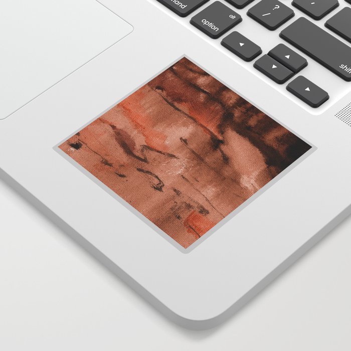 Abstract Painting Terracotta Rust Clay 12c12 Sticker