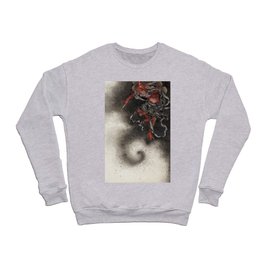 Raijin, God of Thunder - Katsushika Hokusai Crewneck Sweatshirt