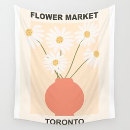 Flower Market | Toronto, Ontario | Floral Art Poster Wall Tapestry