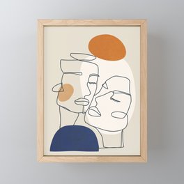 Line Pair Portrait 02 Framed Mini Art Print