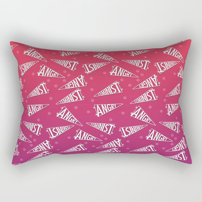 A Pennant for Angry Feminism Rectangular Pillow