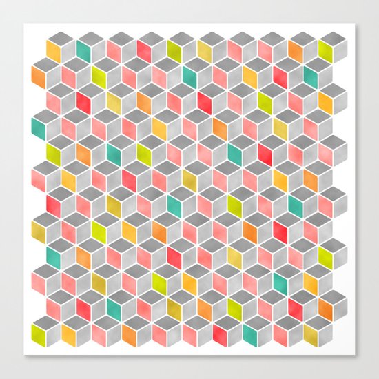 Block Party Bright Canvas Print