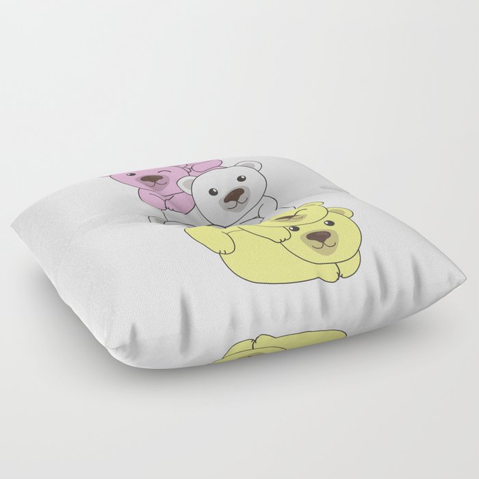 Twink Flag Pride Lgbtq Cute Bear Bunch Floor Pillow