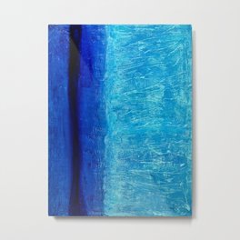 Blue Serenity Metal Print | Stone, H2O, Painting, Abstract, Bleu, Water, Serenity, Turquoise, Azure, Mixed Media 