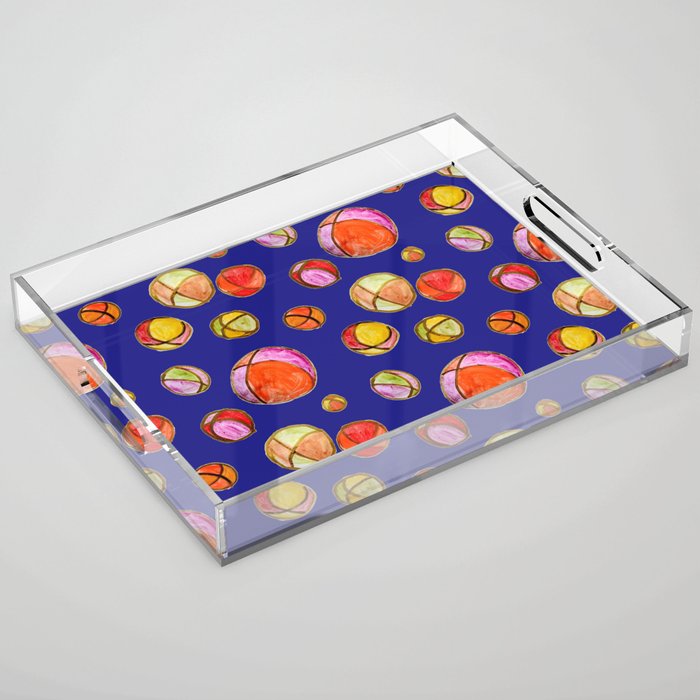 Juggling Balls (blue background) Acrylic Tray