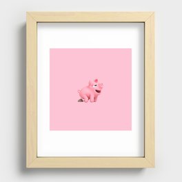 Rosa Pooping PINK Recessed Framed Print