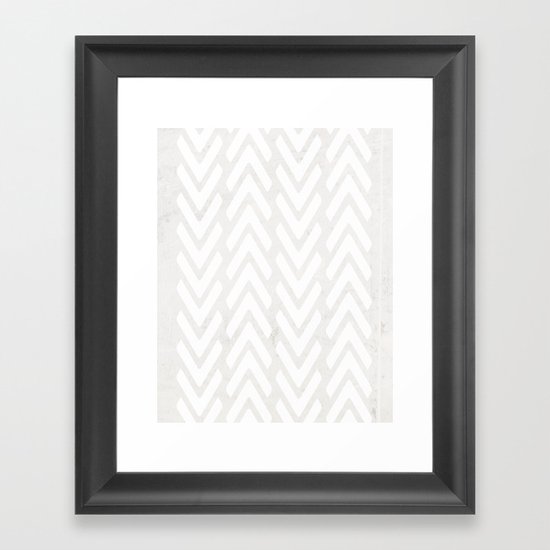 Chevron Tracks Framed Art Print