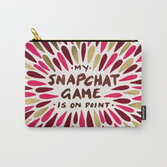 Snapchat – Red & Gold Carry-All Pouch