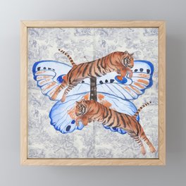 Jumping Tiger  Framed Mini Art Print