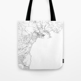 Ibiza White Map Tote Bag