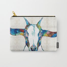 Colorful Goat Art - Colorful Ranch Farm Life - Sharon Cummings Carry-All Pouch