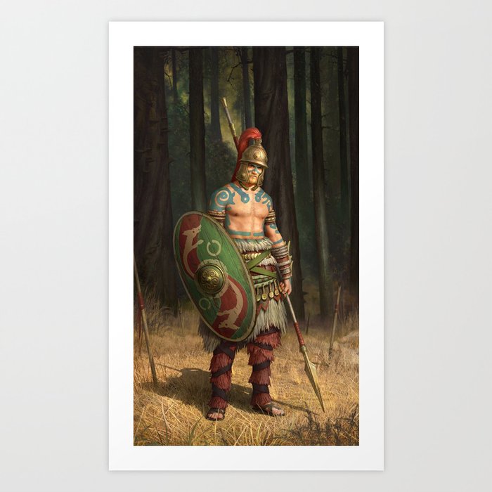 Celtic warrior gallic/gaulish Art Print