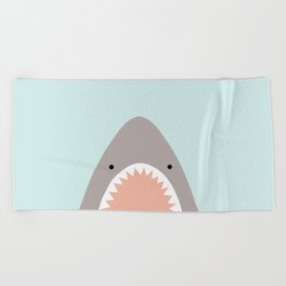 shark attack Beach Towel