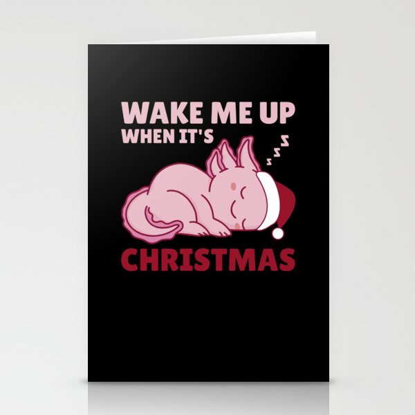 Axolotl Wake Me Up When It's Christmas Stationery Cards