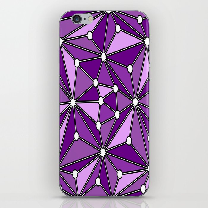 Abstract geometric pattern - purple. iPhone Skin