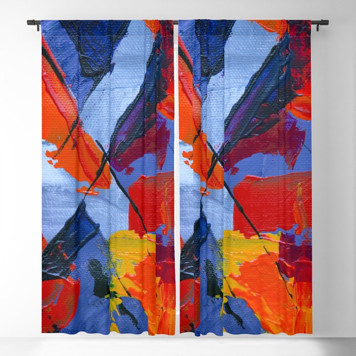 X Abstract Painting Blackout Curtain