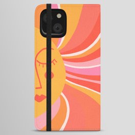 Sunshine Swirl – Pink & Peach Palette iPhone Wallet Case