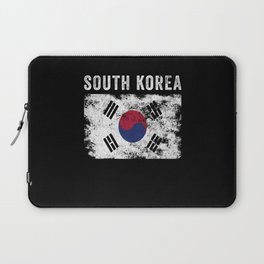 South Korea Flag Distressed Laptop Sleeve