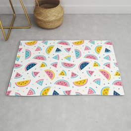 Colorful Summer Watermelon Fruit Rug