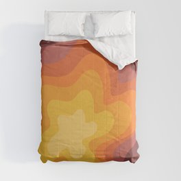 Colorful retro style swirl design 3 Comforter