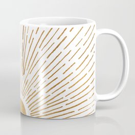 Let The Sunshine In Coffee Mug | Energy, Rays, Sun, Metallic, Good, Golden, Shimmer, Southwest, Positive, Sunshine 