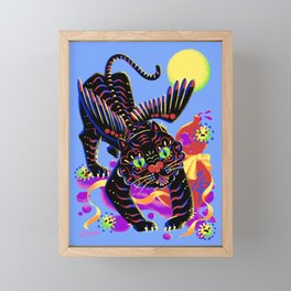 Black Tiger God Framed Mini Art Print