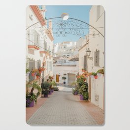 White Houses of Estepona | Spain Travel Urban Cozy Street Photo | Photography Art Print Cutting Board