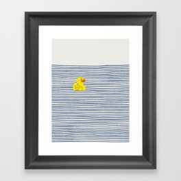 Yellow rubber ducky Framed Art Print
