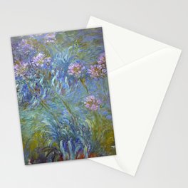 Agapanthus by Claude Monet Stationery Card