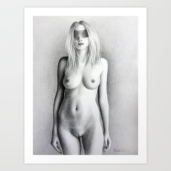 Blindfolded original Art Print